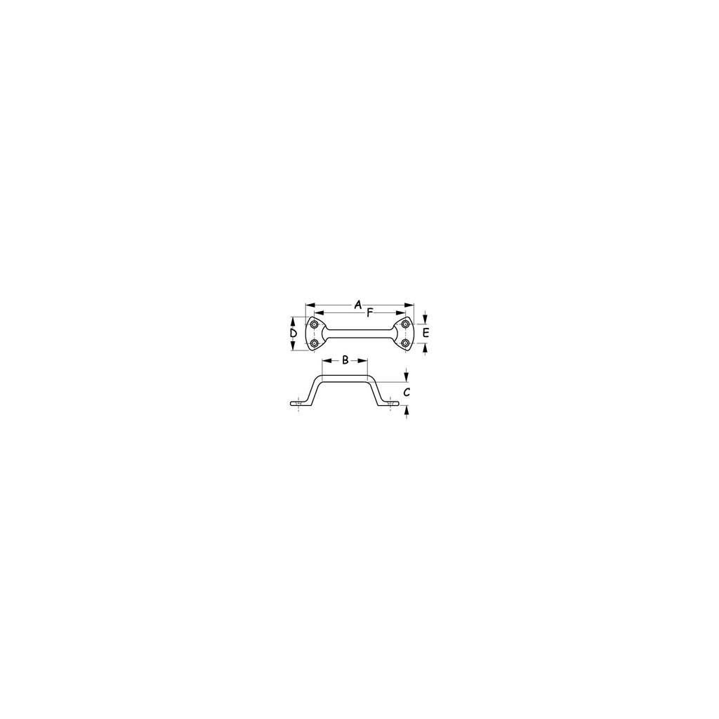 224260-1 Chrome Zinc Lift Handle-6 Inch | Sea-Dog Line