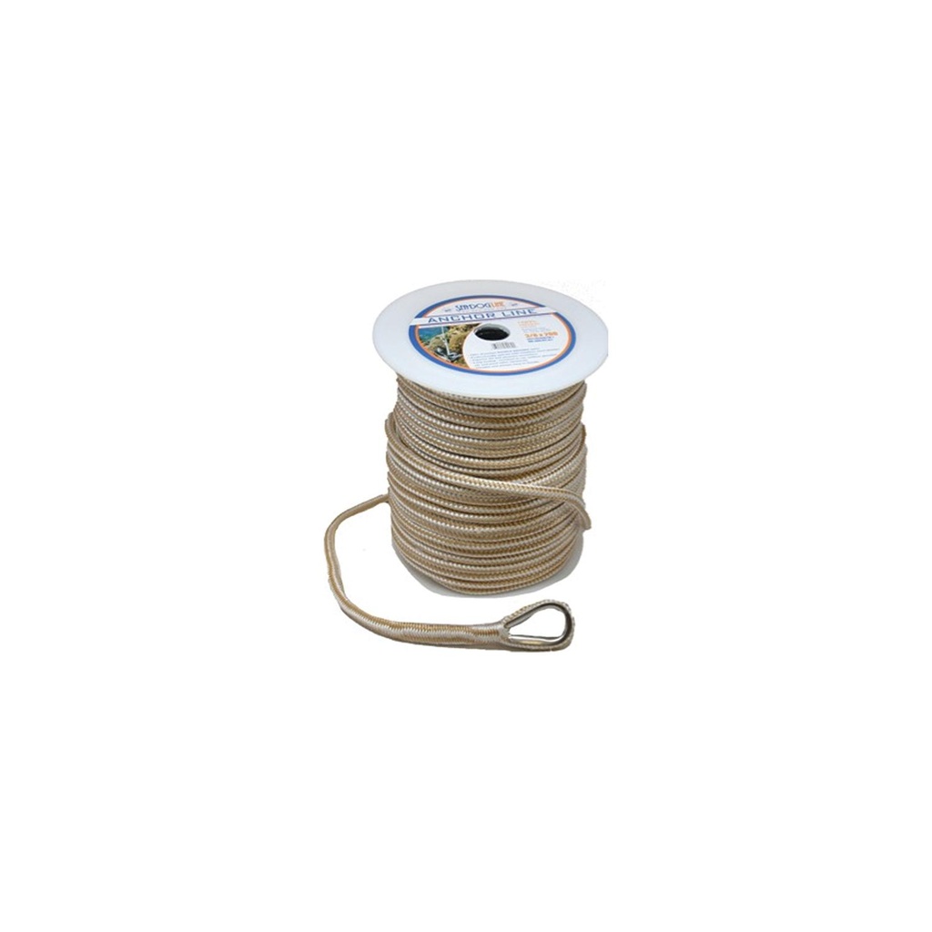 302110100G/W-1 Anchor Line Dbl Gold 3/8"X100' | Sea-Dog Line