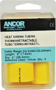 306903 Heat Shrink Tube 3/4X3 Yl 3Pc | Ancor