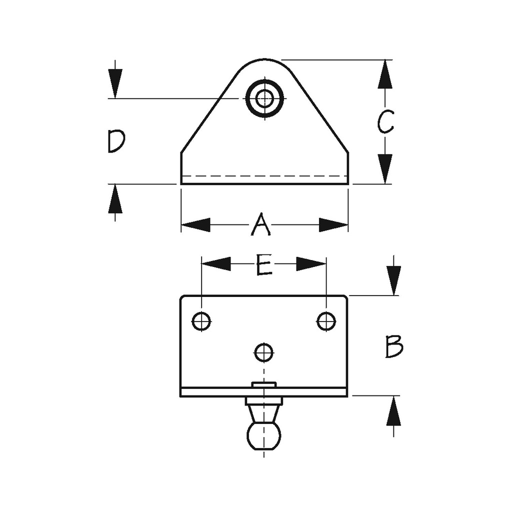 321581-1 90 Deg Gas Lift Mount-Narrow | Sea-Dog Line