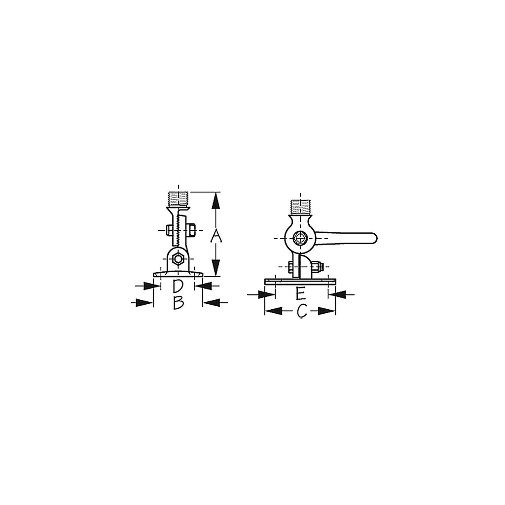 329130-1 Nylon Antenna Base - Lever Typ | Sea-Dog Line