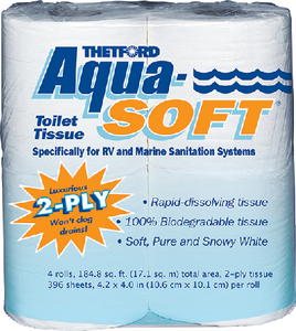 3300 Aqua-Soft Tissue 2 Ply 4/Pk | Thetford