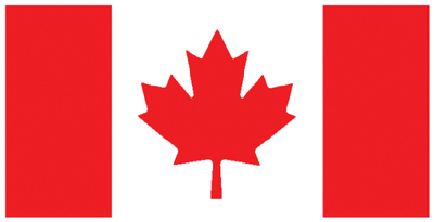 34-001809T Flag Nylon Canada 9" X 18" | Flying Colours International