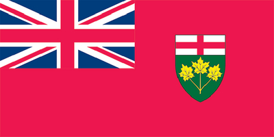 35-701809T Flag-Nylon Ontario 9" X 18" | Flying Colours International