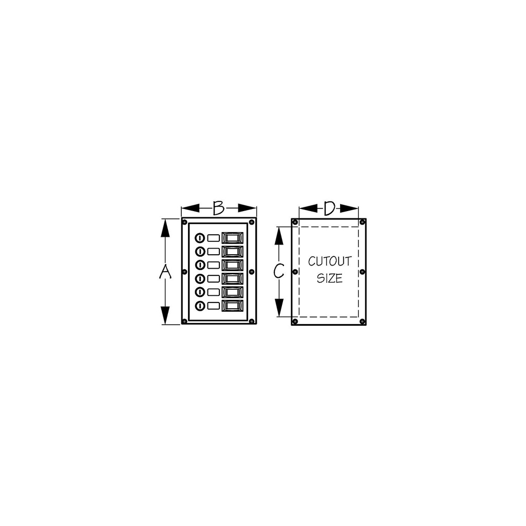 424800-1 Nylon Circuit Breaker Panel | Sea-Dog Line