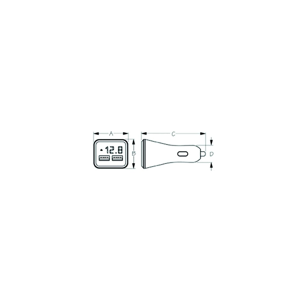 426513-1 Double Usb Power Plug W/Meter | Sea-Dog Line