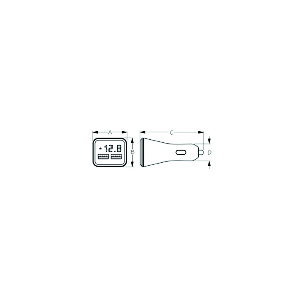 426513-1 Double Usb Power Plug W/Meter | Sea-Dog Line