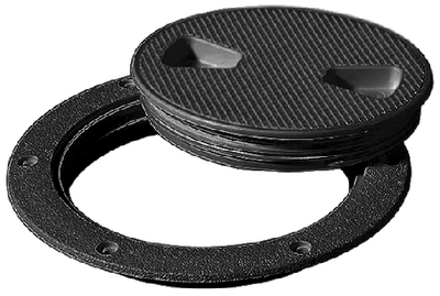 43035 Screw Out Deck Plate 4In Black | Tempress Products Fish-On