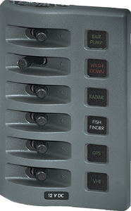 4307 Panel Wd Switch Only 6Pos Gray | Blue Sea Systems