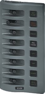 4309 Panel Wd Switch Only 8Pos Gray | Blue Sea Systems