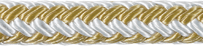 468000000000 Nylon D/Braid 1/2X600 Wht/Gold | Samson