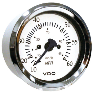 50-15141 60Mph Speedometer Chro/Wht | Seachoice