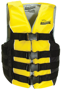 50-86420 Black/Yel 4 Belt Vest-Lg/Xl | Seachoice