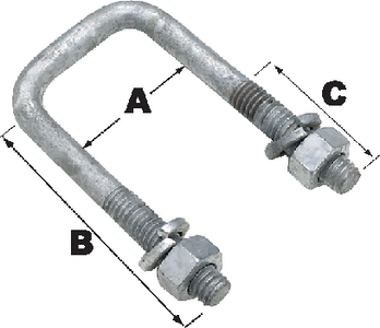 57201 Sq U-Bolt-1 9/16X3 9/16 | Seachoice