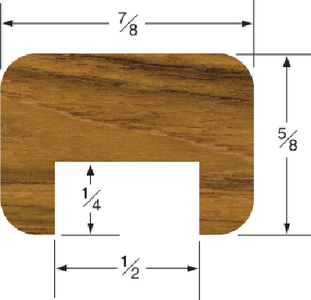 60821 Teak Track Bulkhead Mold 1/2 | Whitecap