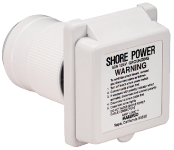 6351El-B 50A 125V Inlet W/Rear Safety | Marinco Guest Afi Nicro Bep