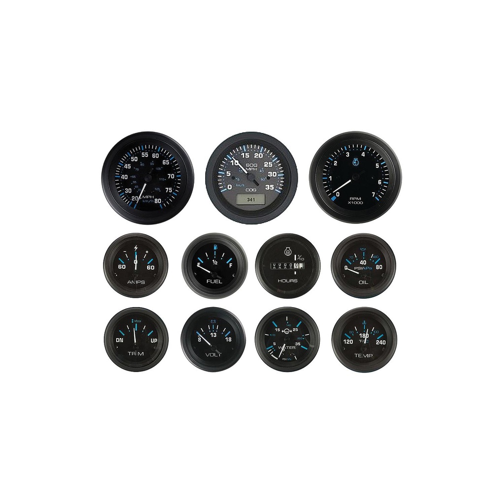 68396P Eclipse 3" Speedo Kit 0-65Mph | Dometic / Sierra Switches