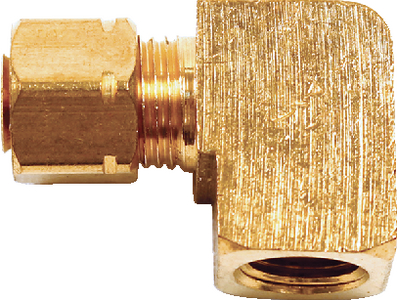 6Bt-50033-23-00 1/8  Female Elbow (Brass) | Bennett Trim Tabs