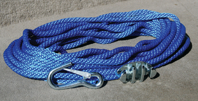 757000 Anchor Rope 50' W/Cleat & Hook | Panther