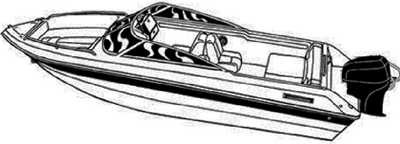 77016F10 V-16 O/B Boat Cover | Carver Covers