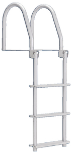 De2113F Dock Ladder 3 Step Flip Up Wht | Dock Edge