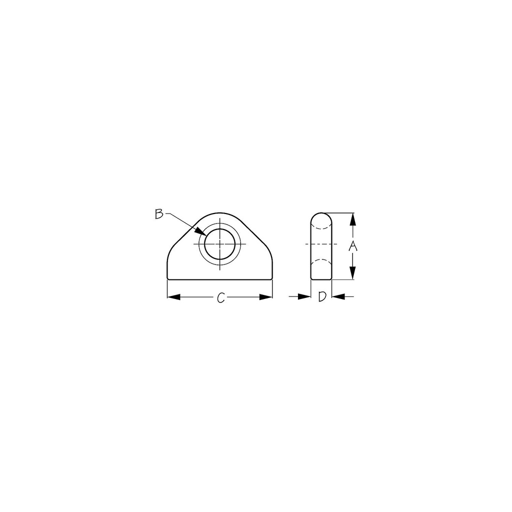 79710 Aluminum Bow Eye Weld On | Sea-Dog Line