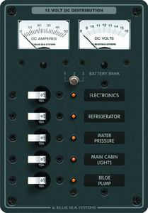 8081 Panel Dc 5 Pos Volt/Ammeter | Blue Sea Systems