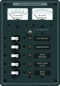 8081 Panel Dc 5 Pos Volt/Ammeter | Blue Sea Systems
