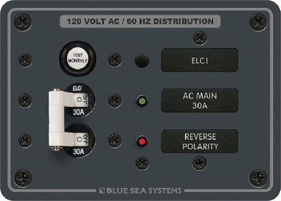 8100 Panel 120Vac Elci Main 30A | Blue Sea Systems