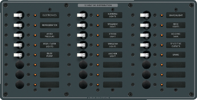 8264 Panel Dc 24 Position | Blue Sea Systems