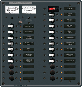 8380 Panel 12/24V Main Plus 22 Pos. | Blue Sea Systems