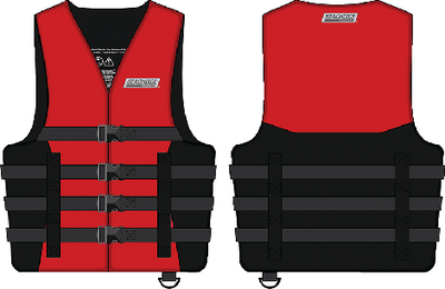 85383 4-Belt Ski Vest Red S/M | Seachoice