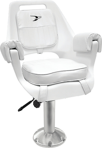 8Wd007-710 Chair-Pilot W15" Pedestal  Wht | Wise Seating