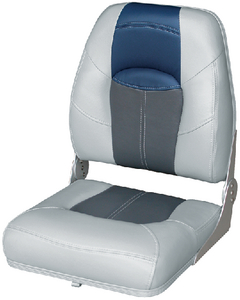 8Wd1461-840 Boat Seat 17" Grey-Char-Navy | Wise Seating