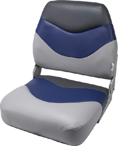 8Wd999Pls-840 Seat Mid-Back Grey/Navy/Char | Wise Seating