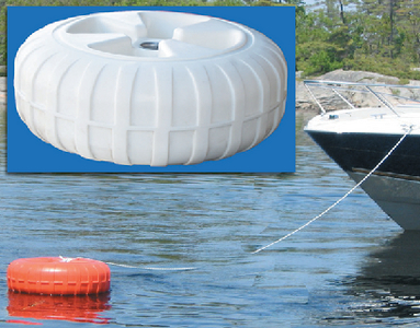 90-027-F Mooring Buoy 24X8 Org Lldpe | Dock Edge