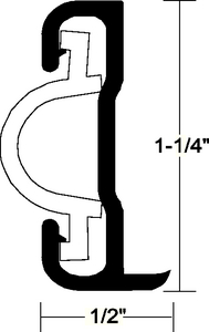 A11-0317Tal12D Rub Rail  Alum  12Ftl | Taco Metals