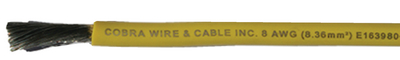 A2006T04100Ft No.6 Yellow Tinned Battery Cable | Cobra Wire