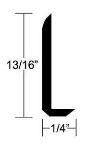 A50-0275Tal12D Edge Moulding  3/4  12Ft L | Taco Metals