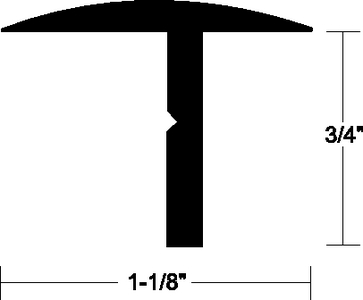 A50-0304Tal12 T Moulding 7/8Inx 1-1/8Inx 12F | Taco Metals