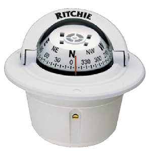 F-50W Explorer Compass Flush Mt Wht | Ritchie Navigation