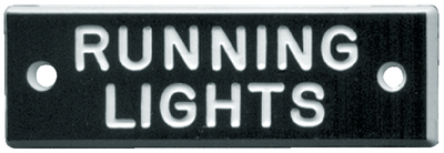 Ip020 Nameplate-Running Lights Pkg/5 | Bernard Engraving