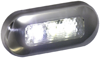 Led51825Dp Led Oblong Courtesy Wht-Ss Bez | T-H Marine