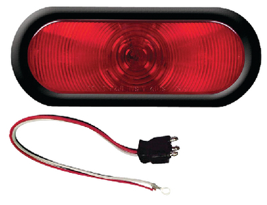 St70Rksch Sealed Tail Light 6" Oval Red | Seachoice