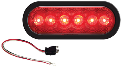 Stl12Rksch Led 6" Oval Light Red 6 Diodes | Seachoice