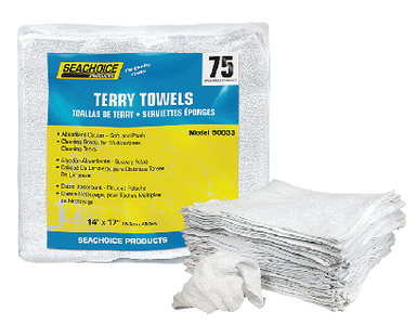 T-90033-Sc Terry Towels 75/Pk | Seachoice