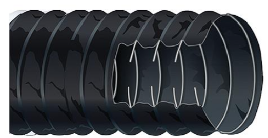 88-4024000-B 4" BLK VINYL VENT HOSE BULK (SOLD BY THE FOOT)