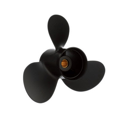 QA3118R - Black Diamond 3-Blade Aluminum Propeller - 10" diameter x 13" pitch, Right Hand Rotation, 20 HP - 35 HP