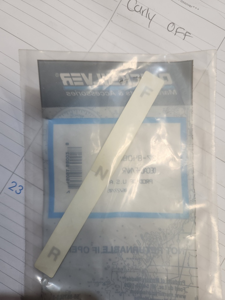 840804 - Decal -F/N/R (37-840804)