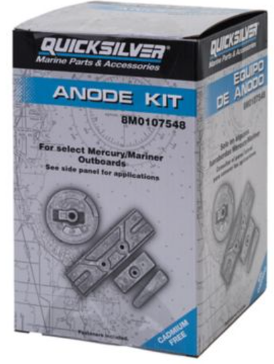 8M0107548 Aluminum Anode Kit, Mercury and Mariner Outboards